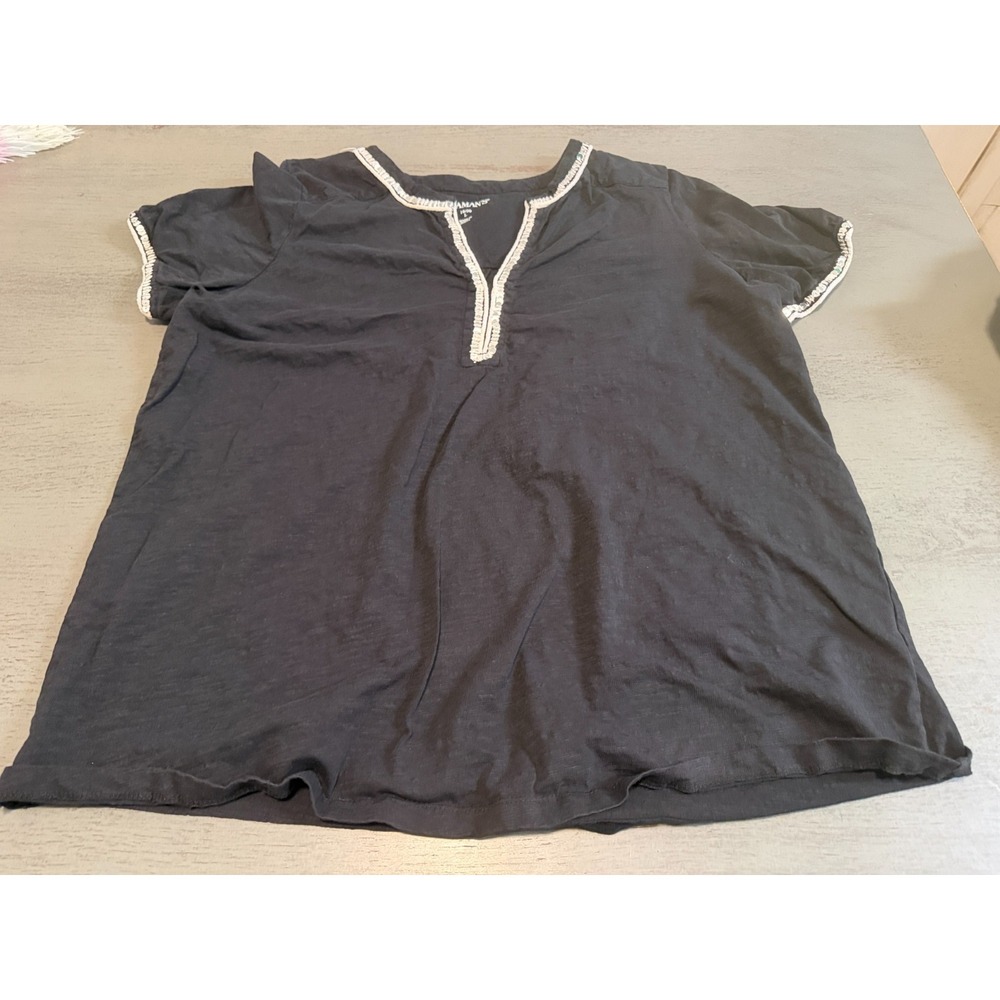 black silver sequin ROAMANS shirt plus size large 18 / 20